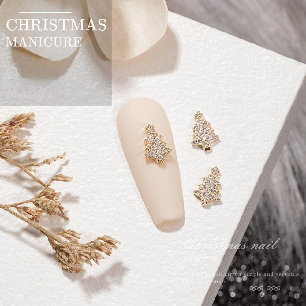 Mxbeauty Charms Berlian Imitasi Desain Natal Tahun Baru 3D Untuk Aksesoris Manicure Kuku Wanita