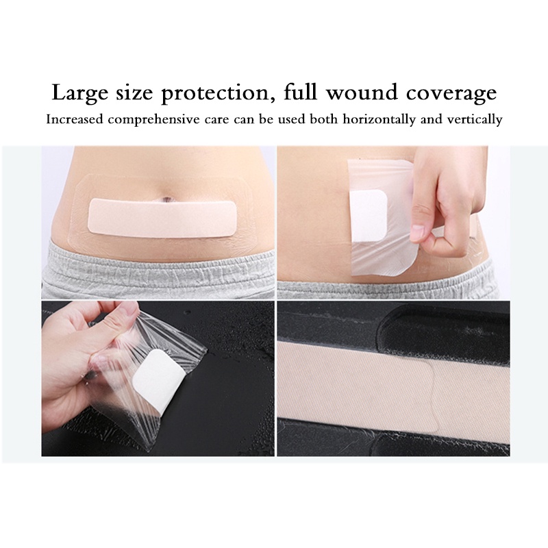 【10 x 25 CM-5 PCS】Perban Anti Air Luka Operasi/Plaster Luka Transparan/Plester Luka Sesar Anti Air Bening