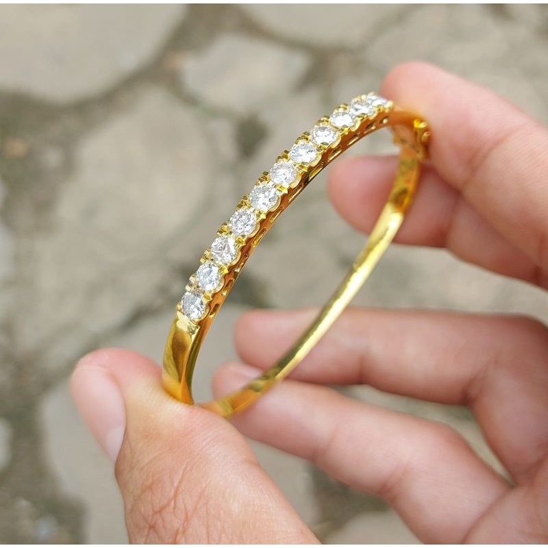 aksesoris || gelang plat gelang kaku emas berlian banjar