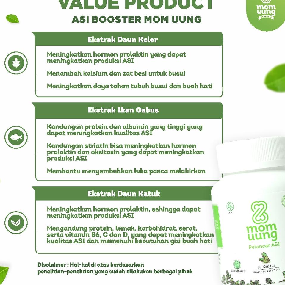 New Stock MOM UUNG  30 CAPSUL / ASI BOOSTER MOM UUNG