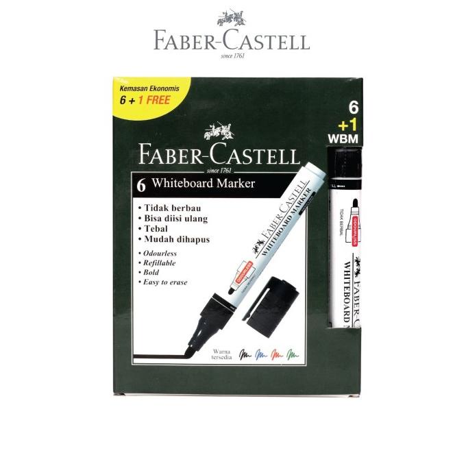 

[COD] Faber-Castell Whiteboard Marker Set 6+1 Ink Black BOOM SALE Kode 384