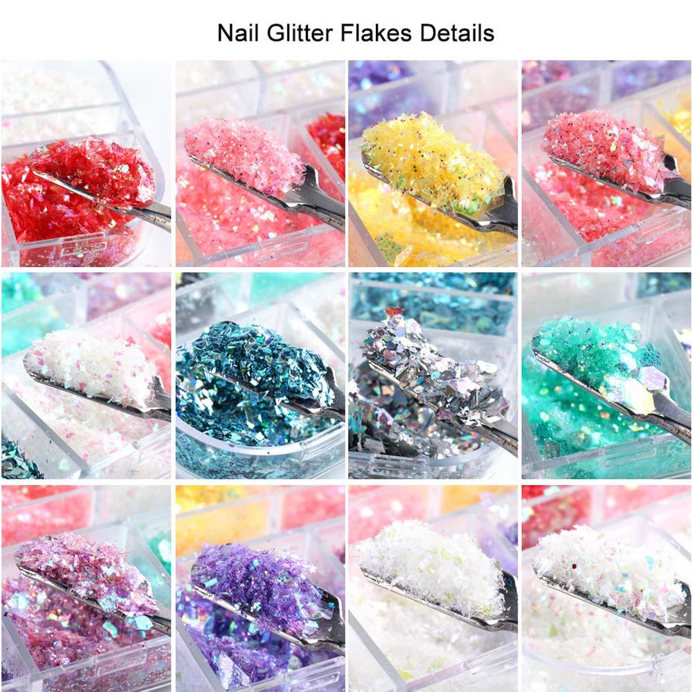 AUGUSTINA Agustinina Nail Art Sequin Beauty Aksesoris Manikur Laser Ultra-Tipis