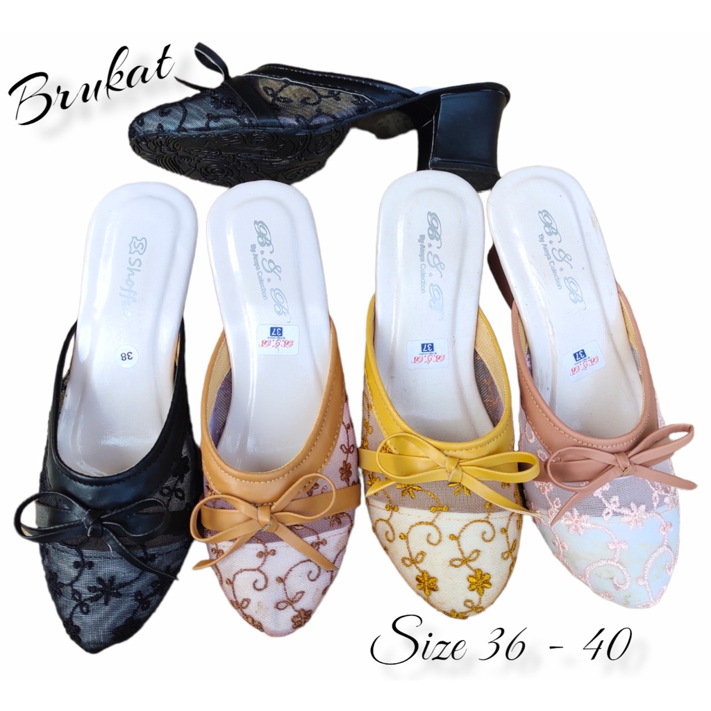 promo cuci gudang sandal hells wanita sandal perempuan brukat heels tinggi 5 cm hak tahu 4 variasi warna kekinian terbaru motif bunga. sepatu sandal wisuda, pesta pengantin, kondagan, sandal santai. sandal hak 5 cm  sandal bustong brukat