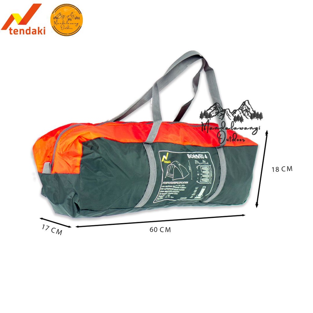 SARUNG TENDA BORNEO 4 TENDAKI SARUNG TENDA KAPASITAS 4-5 ORANG TAS TENDA