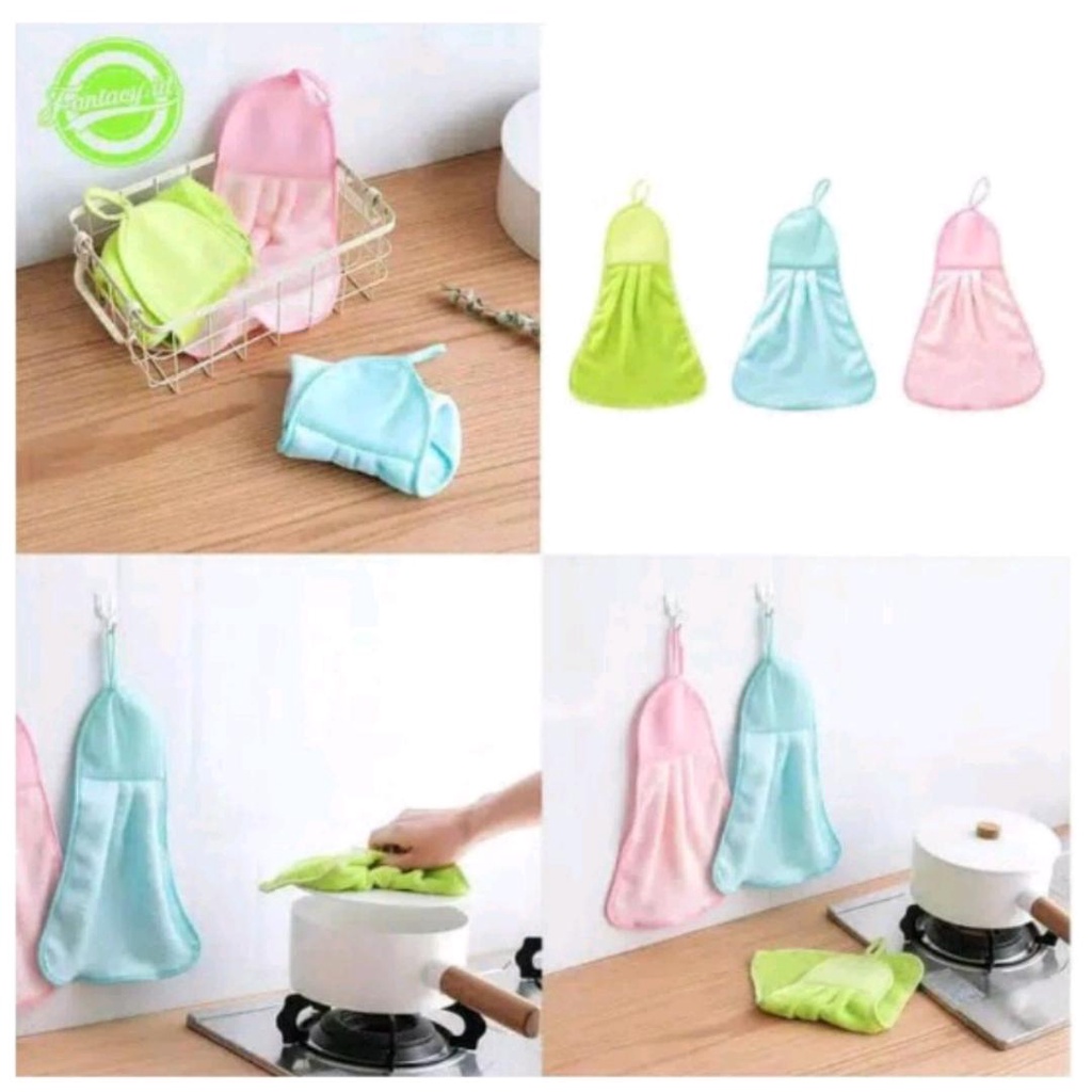 Kain Lap Tangan Gantung Warna Polos Handuk Tangan