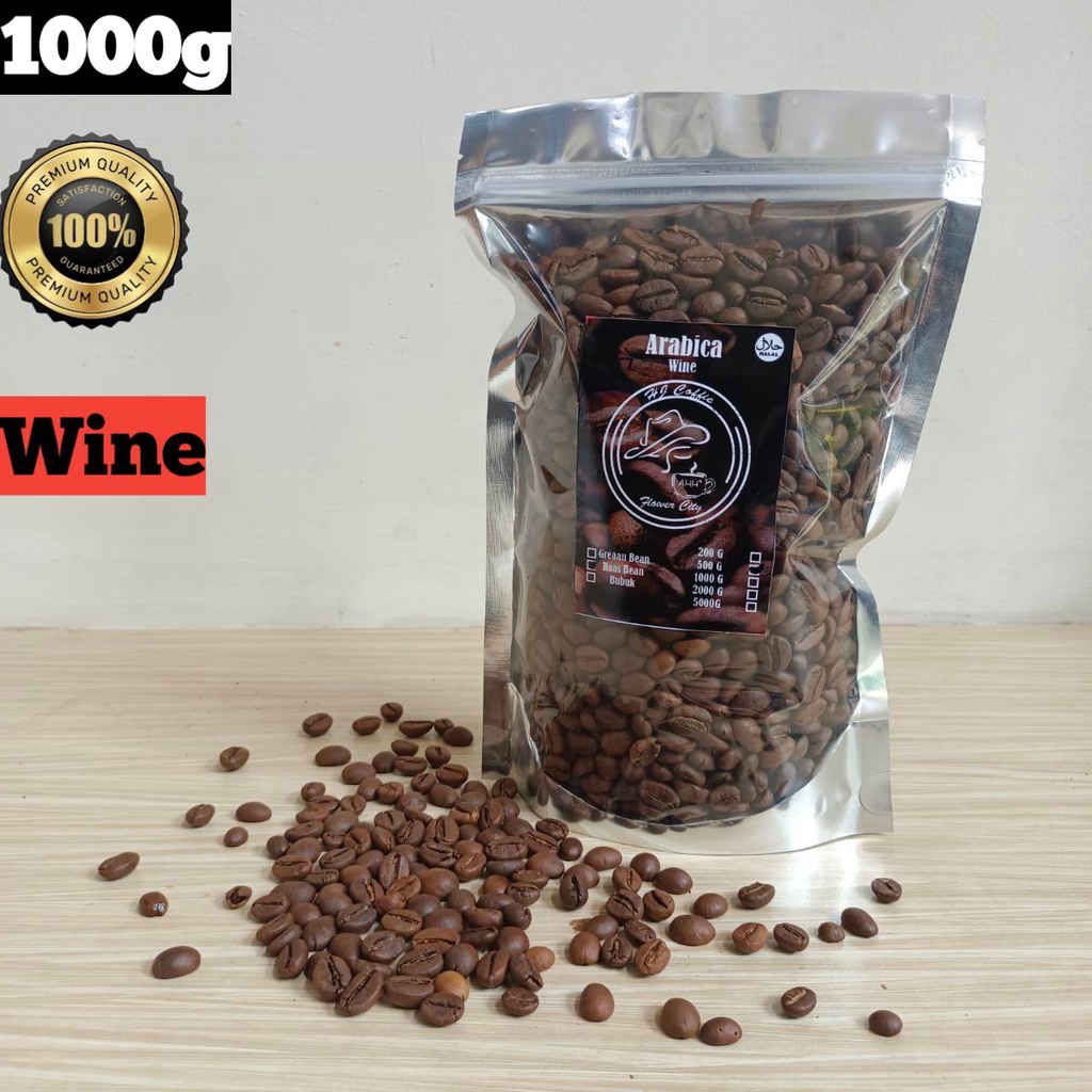 

Biji Kopi Wine Robusta Arabica 1kg Best Premium Grade A+