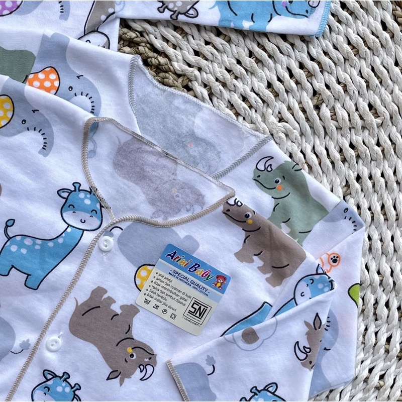 3 PCS Baju Bayi Lengan Panjang + Celana Panjang Bayi Baru Lahir Baju Bayi Setelan Warna Kuning Celana Bayi Newborn Bayi Hadiah Lahiran Bayi DNW BABY