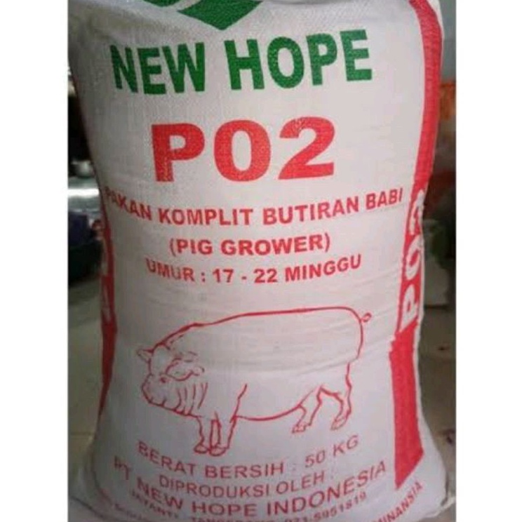 Pakan Ayam New Hope PO2 Pur Unggas Ayam Babi Pelet