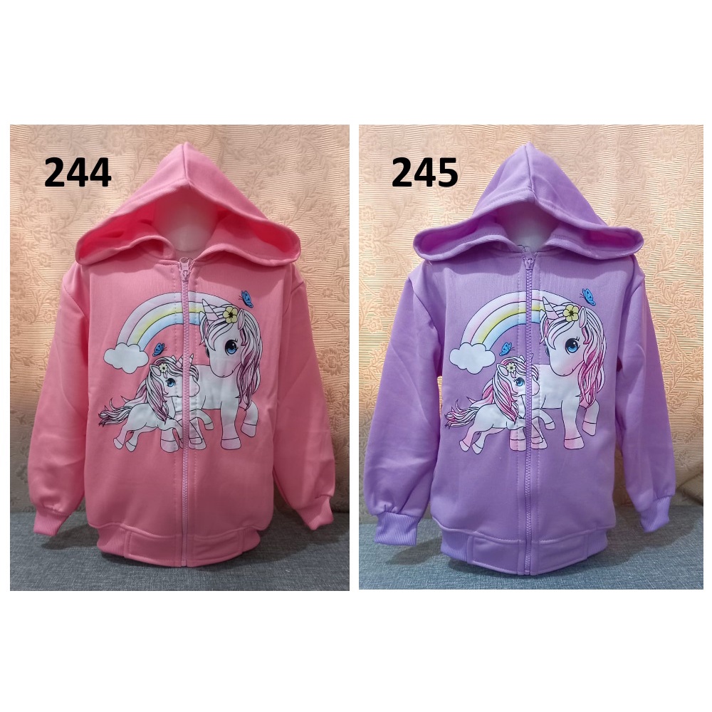 Jaket Anak Perempuan Unicorn Rainbow