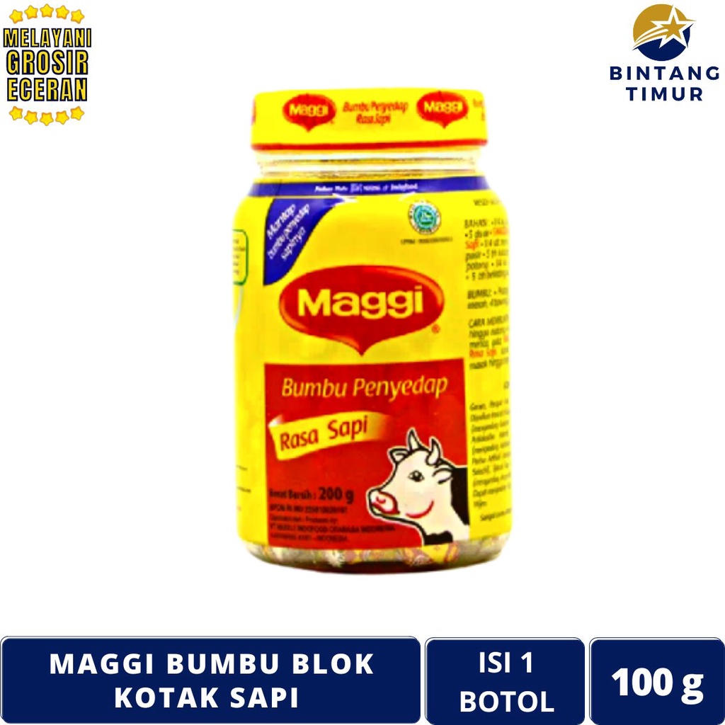 

MAGGI Bumbu Blok Kotak Sapi 100g/Botol - 1 Botol isi 25 blok