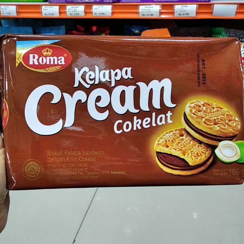 

Roma kelapa cream cokelat