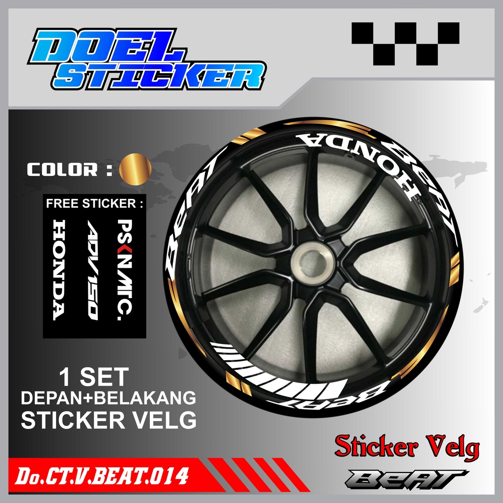 STICKER CUTTING LIST VELG HONDA BEAT VARIASI MOTOR DOEL 014