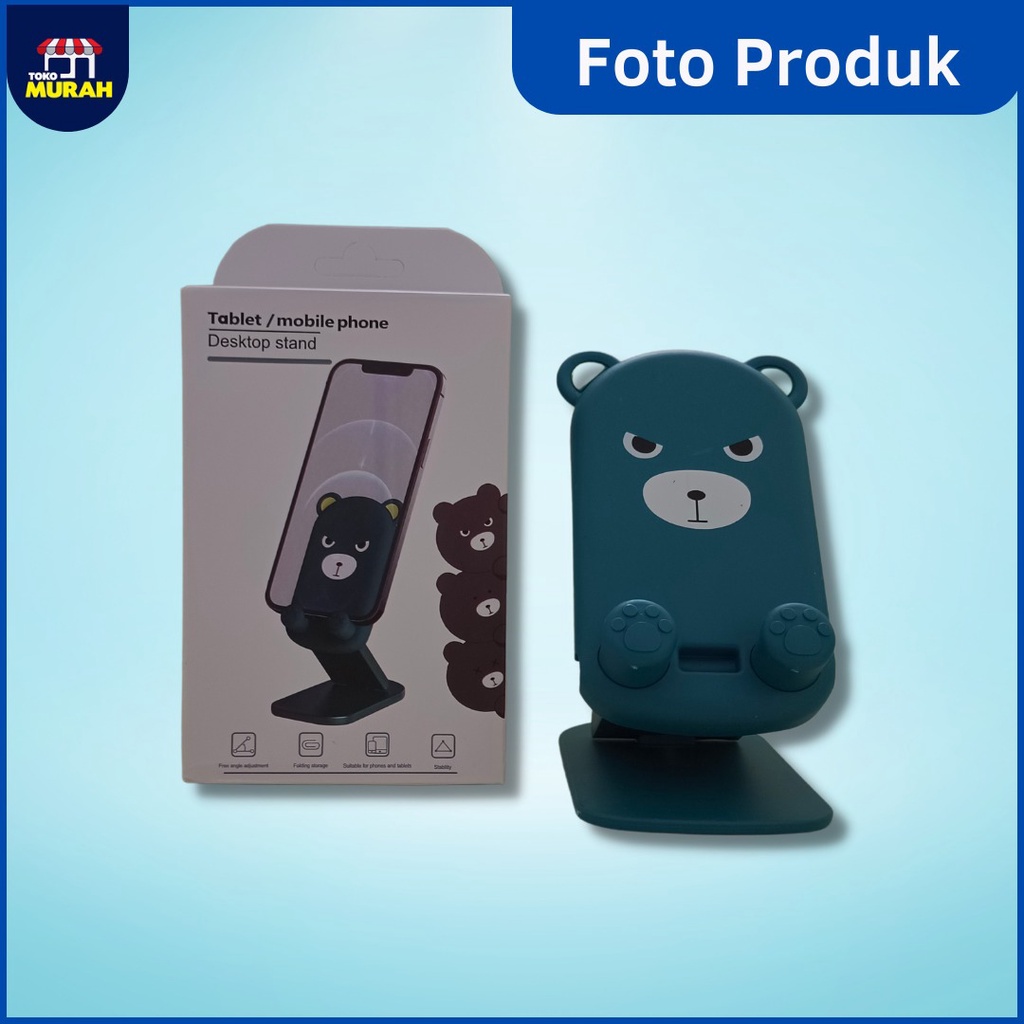 Holder Hp Lipat Motif Animal Stand Hp Lipat Portable Karakter Lucu Tablet Ipad Universal Stand Holder Handphone Stand Holder Phone Imut