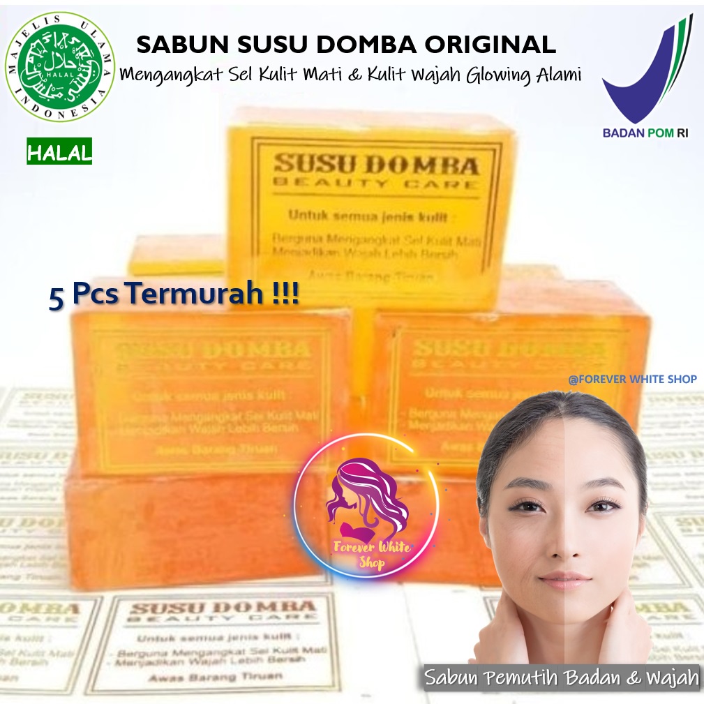 Isi 5 Pcs Sabun Susu Domba BPOM Asli CDA Beauty Care Halal / Sabun Pemutih Badan dan Sabun Muka Pria