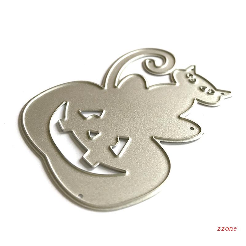 Cetakan Stensil Cutting Dies Motif Labu Halloween Bahan Metal Untuk Scrapbook Craft DIY