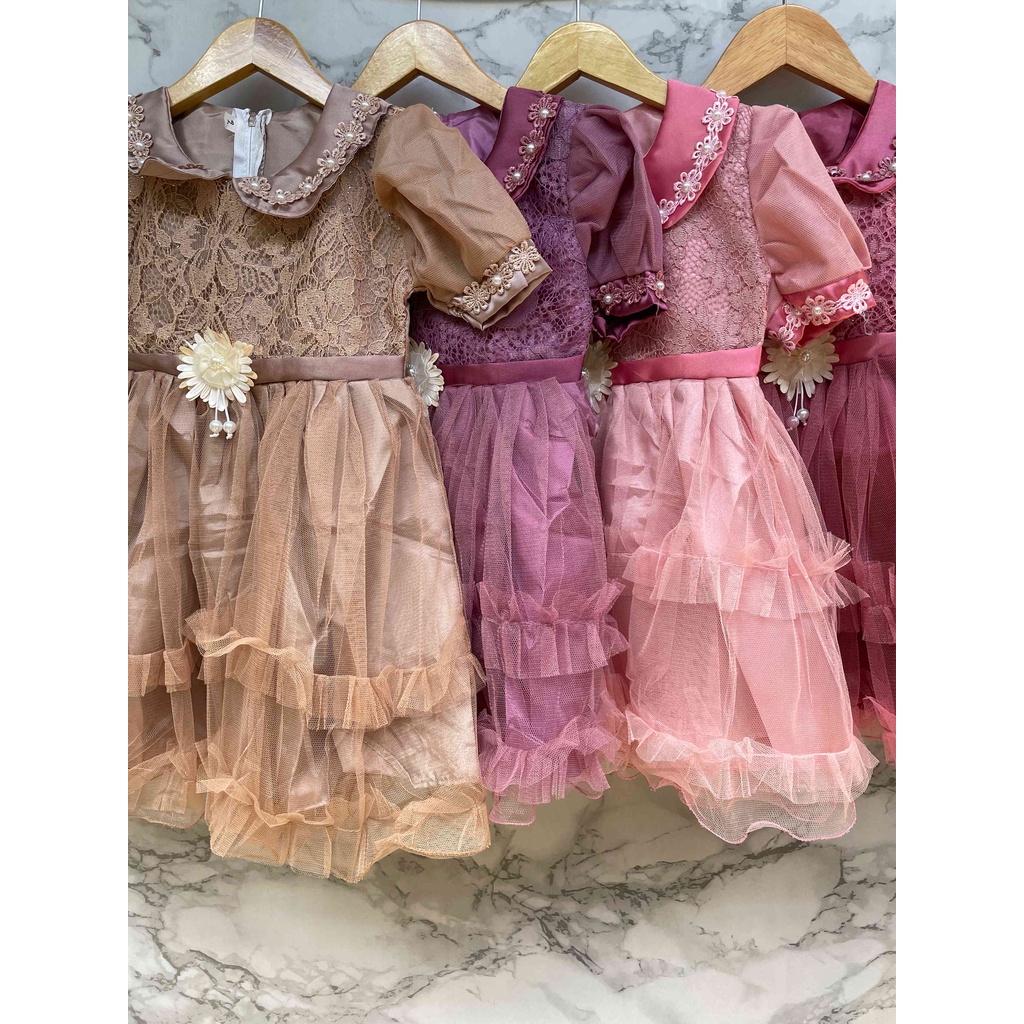 Dress Brokat Anak Perempuan Brocade corneli mix tutu Aurora 004