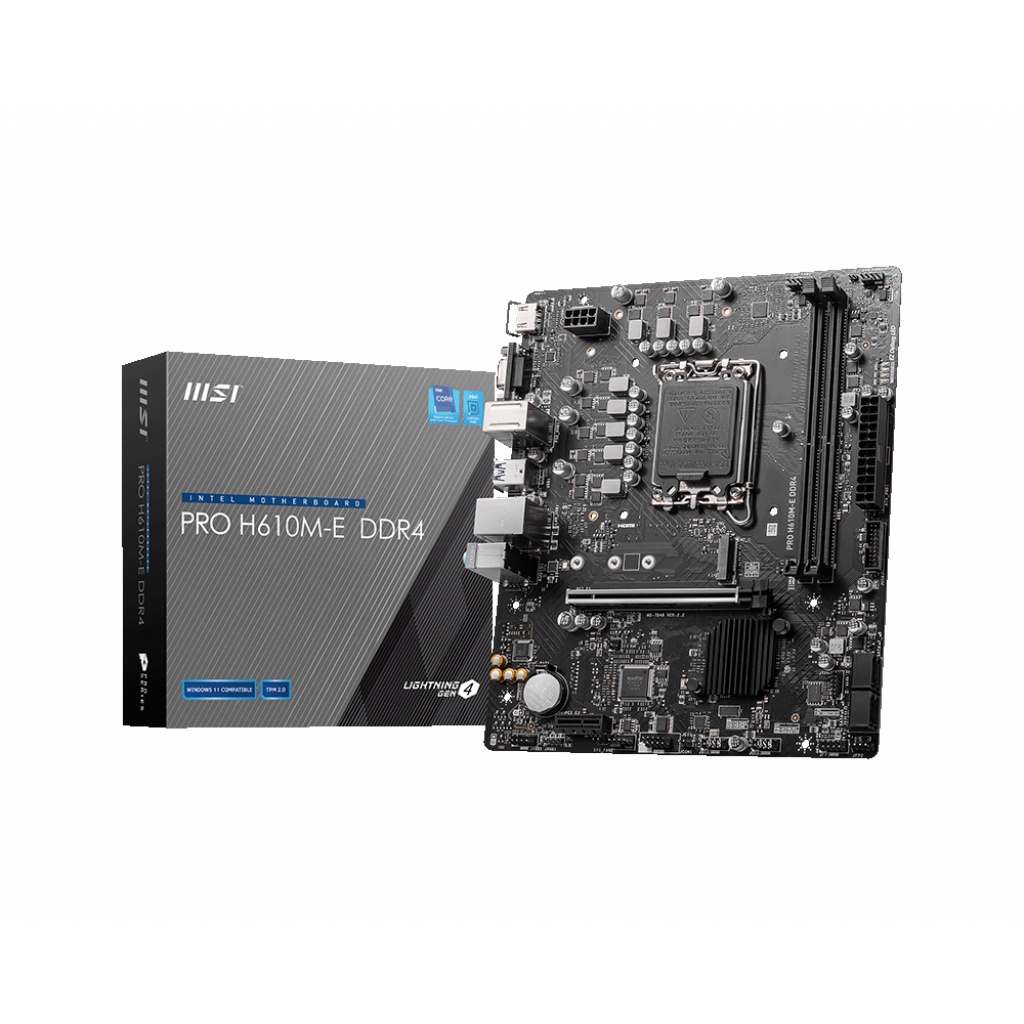 MSI PRO H610M-E DDR4 | Motherboard Intel Gen 12th LGA1700 H610 MATX