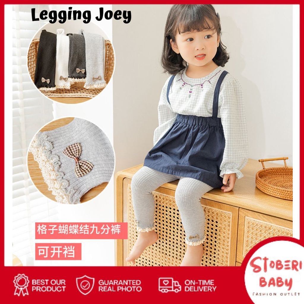 PUNCAK 3.3 stoberi baby - LEGGING JOEY Legging buka kaki bayi / anak import motif warna polos