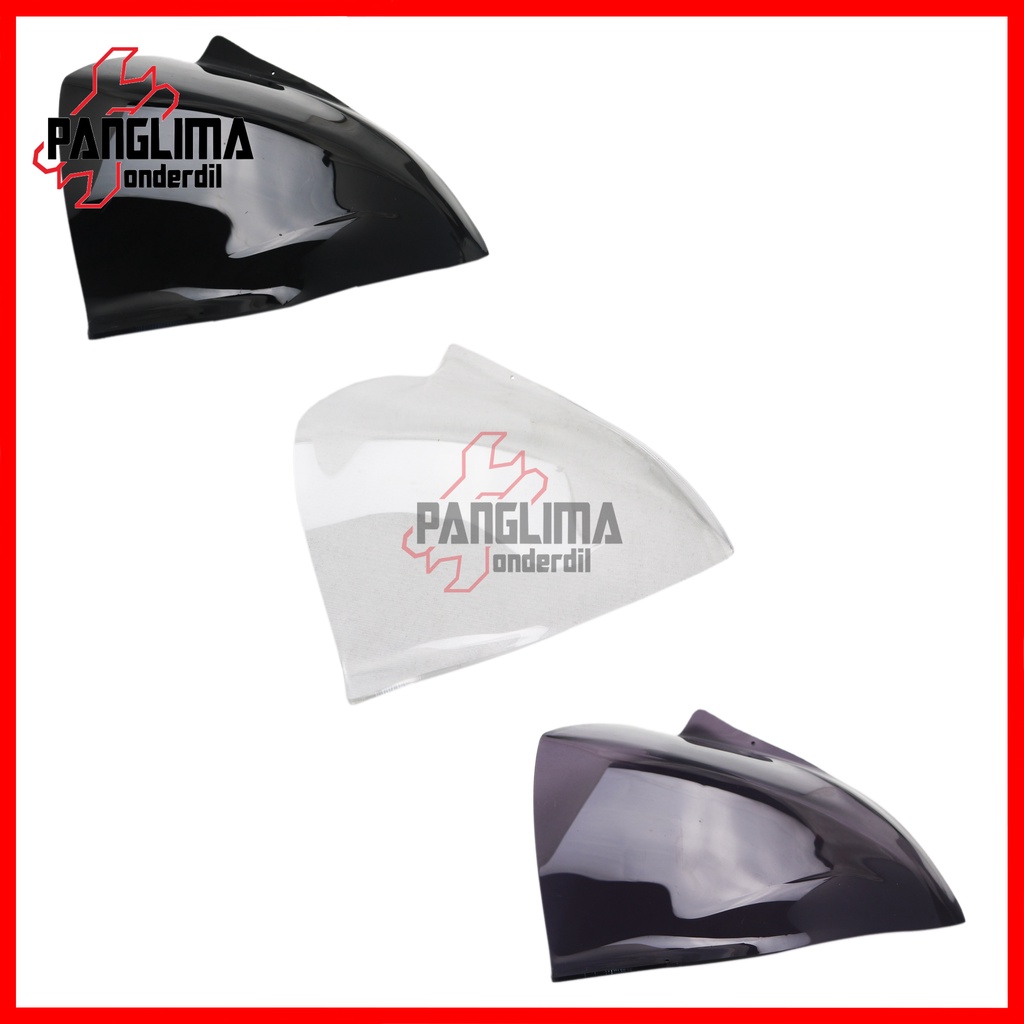 Visor Beat FI-F1-Injeksi-Injection Lama 2012-2015 Windshield-Winsil-Winshild-Wind Shield-Sil-Shild Hitam-Bening-Smoke-Riben-Ribben