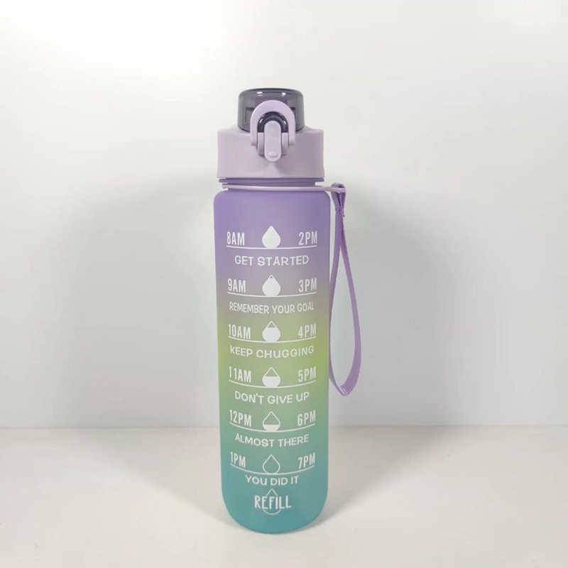 Botol Minum Korea Gradasi Pelangi 900ML
