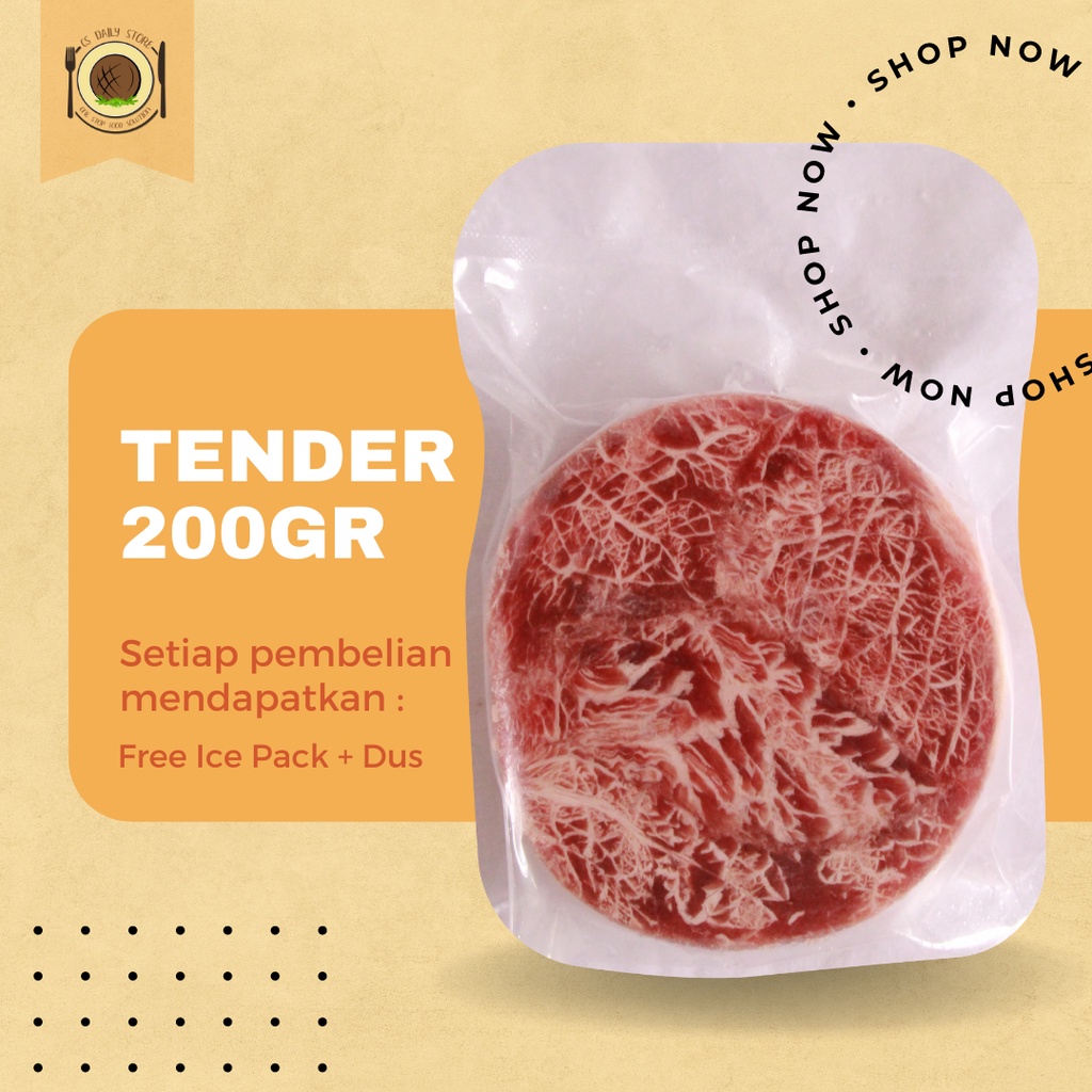 

Daging Tender Steak 200gr