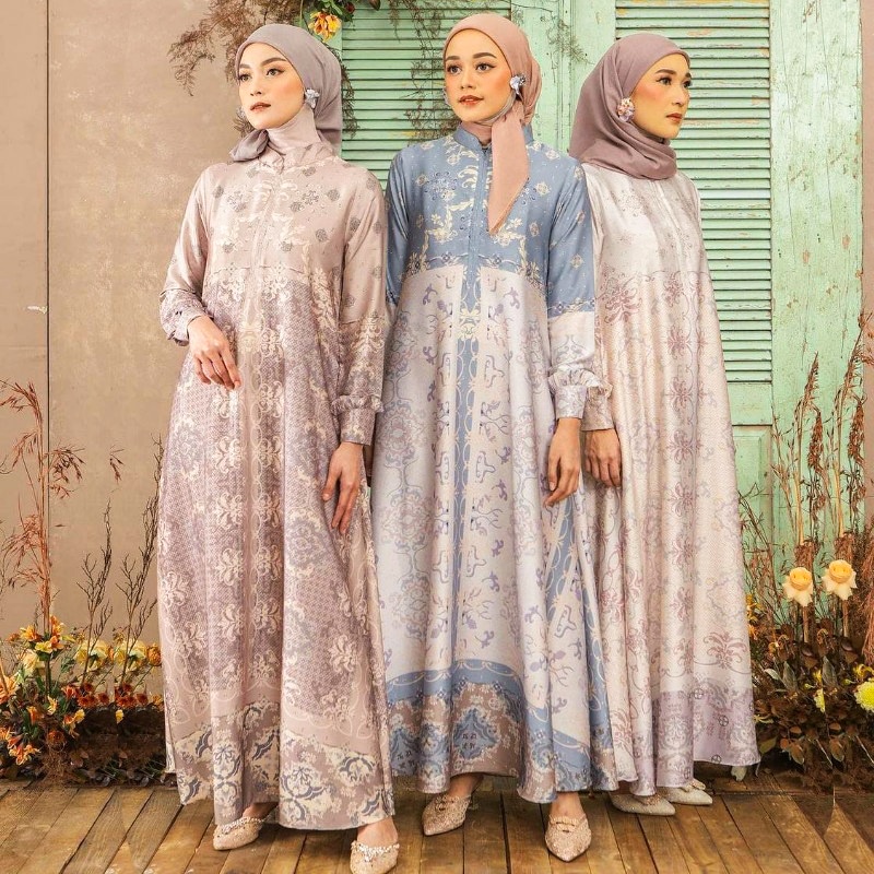 Gamis Maxmara Lux gamis Zaskia Resleting Depan Jumbo Busui