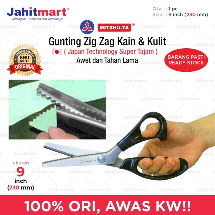 

Gunting Zig Zag Kain & Kulit Merk MITSHU-TA