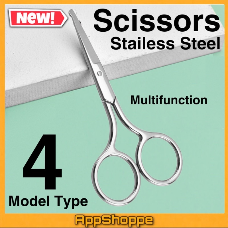 

Gunting Kumis Jenggot Bulu Hidung Stainless Steel Anti Karat SCISSORS