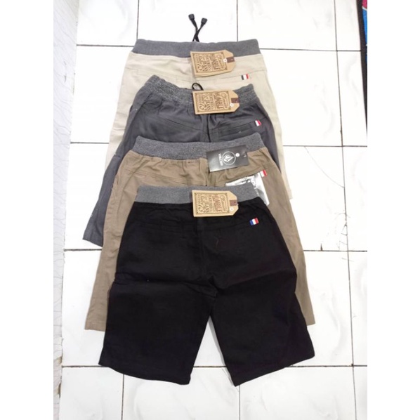 Celana pendek rip pria / Celana pendek santai pria / Celana pendek pinggang karet pria