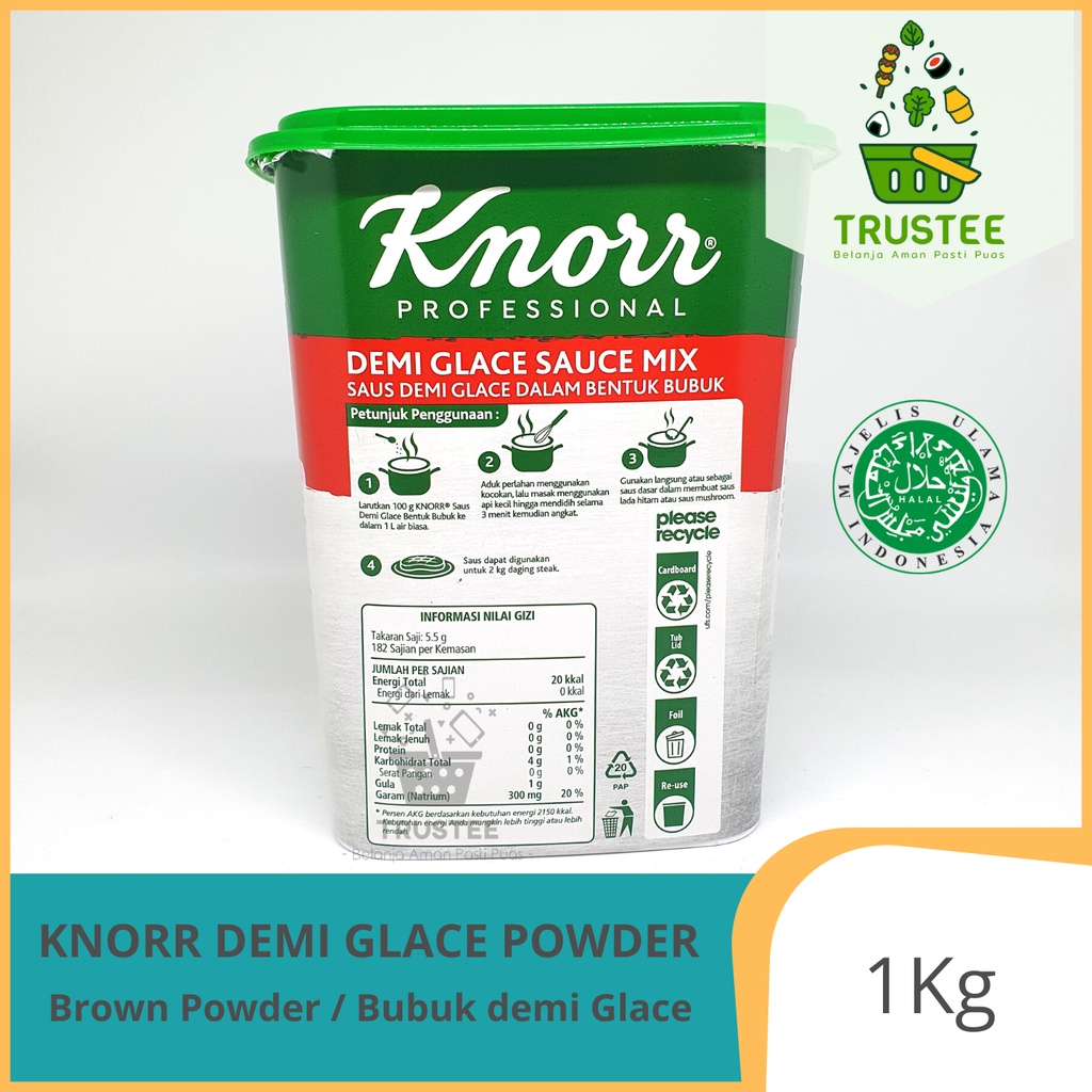 KNORR DEMI GLACE SAUCE MIX / BROWN SAUCE MIX / SAUS STEAK TUB 1KG