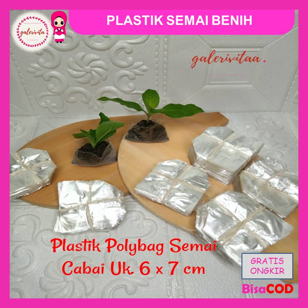 Polibag Benih 1 Ikat 1000 Pc Polibeg Cabe / Plastik Semai Bibit Cabai Cabe Tomat Terong Kubis Isi 90