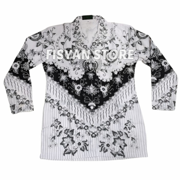 DISKON COD Baju Batik PGRI Wanita | Baju Batik PGRI Pria - Wanita, M