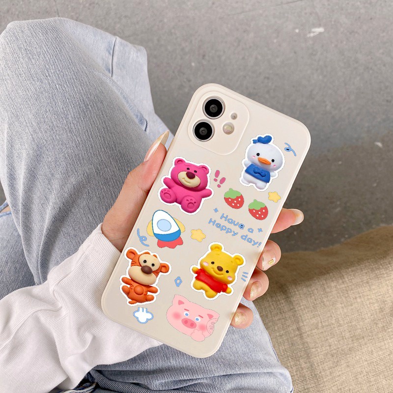 Softcase Motif Bear BB21 for Iphone 6 6s 6g 6+ 6s+ 7 8 7+ 8+ X Xs 11 12 13 14 14+ Plus Pro Max