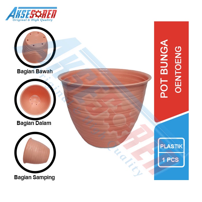 Pot Bunga Plastik Oentoeng / Pot Motif Sarang Lebah / Pot Bunga Besar Sedang Kecil / Pot Kembang / P