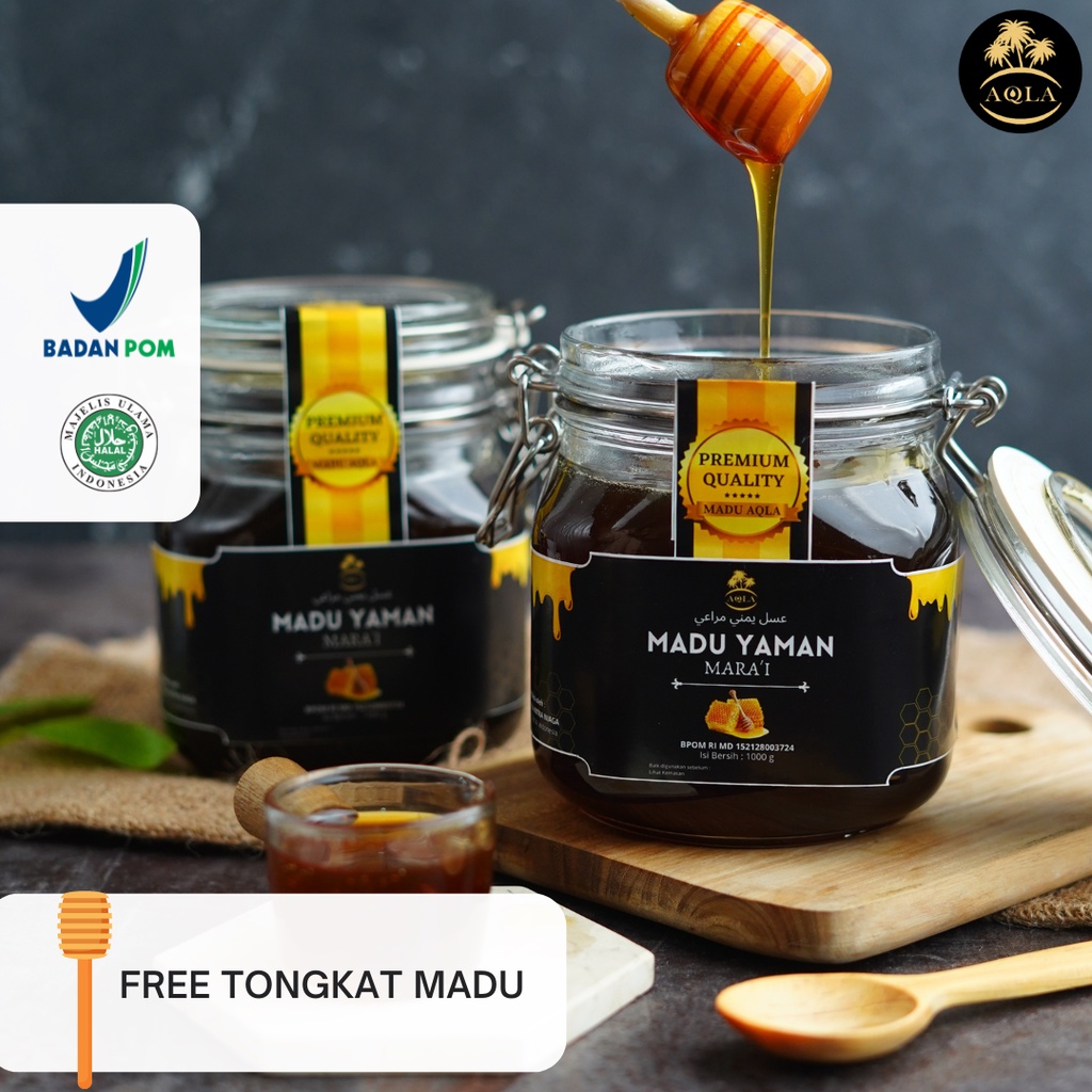 MADU ASLI MADU YAMAN MARAI BPOM / MADU MARAI / MARAI ASWAD PREMIUM 1KG FREE TONGKAT MADU