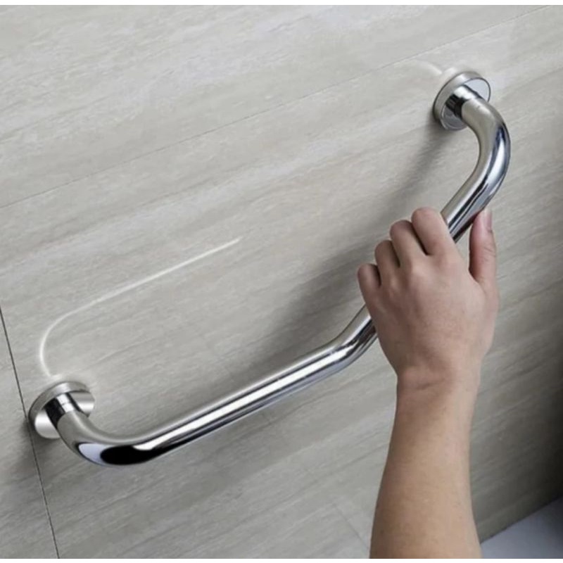 Pegangan Kamar Mandi Stainless SUS 304 Model L 40 cm /Pegangan Bathub Kamar Mandi