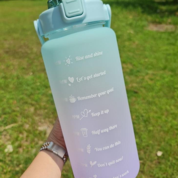 Murah Meriah (HARGA GROSIR) Botol Time Rainbow | Botol Minum Viral 2 liter | Botol Minum kekinian Vi