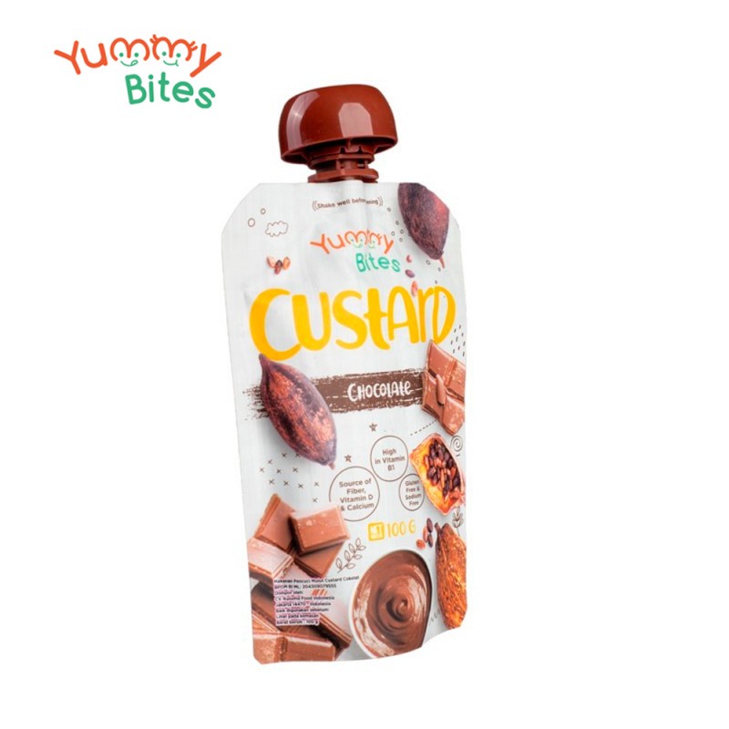 Yummy Bites Custard Chocolate Makanan Puree Anak Bayi - 100 gr