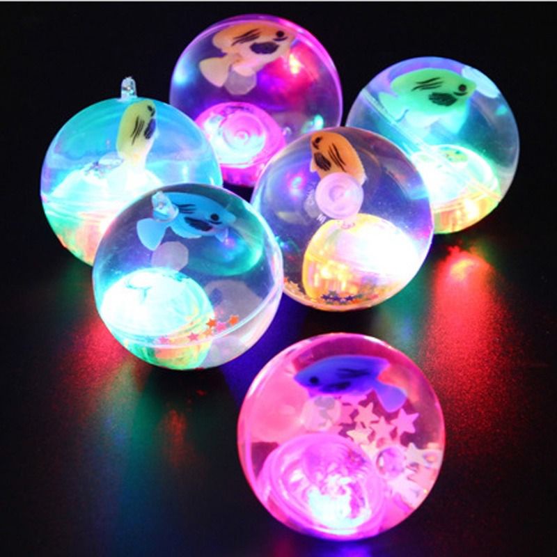 BOLA KARET AIR LAMPU DISCO JUMBO 20cm /200mm bola bekel air BOLA LAMPU LED FLASH BALL mainan edukasi