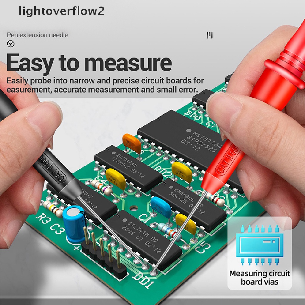 (lightoverflow2) 1 Pasang Pena Multimeter 2mm Sharp