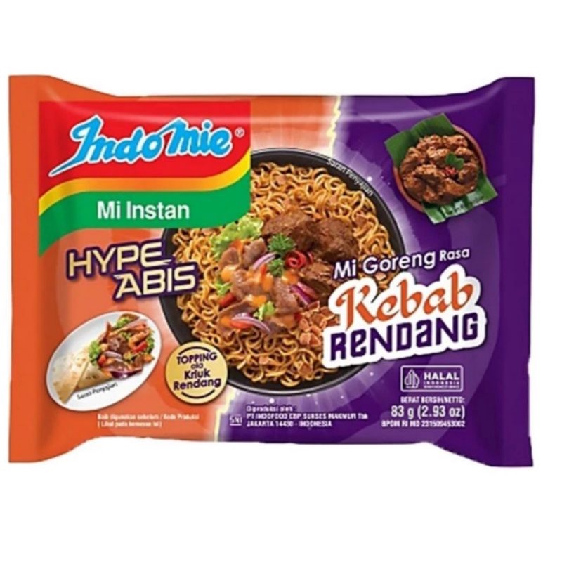 

indomie goreng kebab rendang