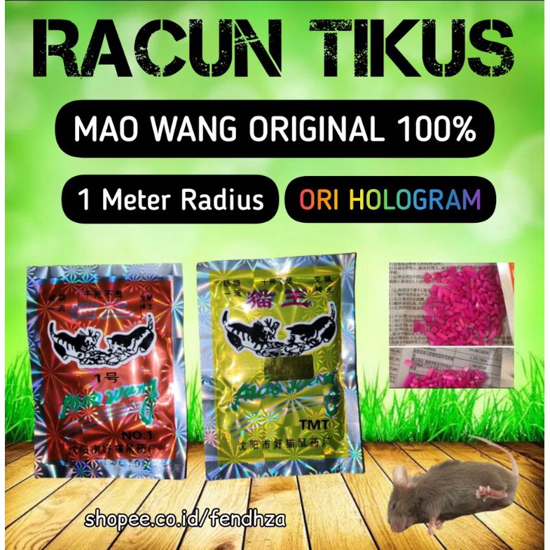 Racun Tikus Mao Wang [𝐎𝐑𝐈𝐆𝐈𝐍𝐀𝐋] Paling Ampuh Mati di Tempat Ori Hologram 100% Pembasmi Tikus Pengusi