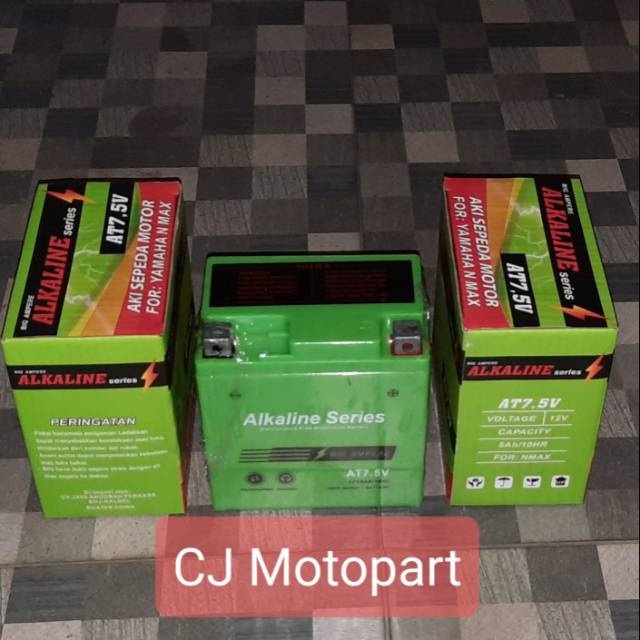 AKI ALKALINE NMAX FULL KERING AT7,5V 12V5Ah/10Hr KUALITAS TERJAMIN