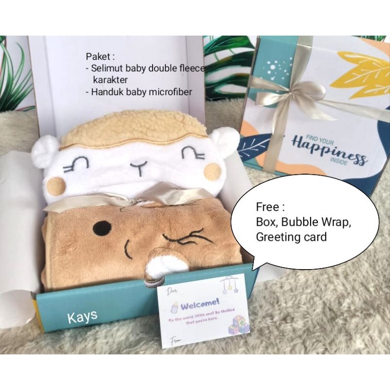 Hampers Bayi Kado Hadiah Bayi Newborn Selimut Handuk