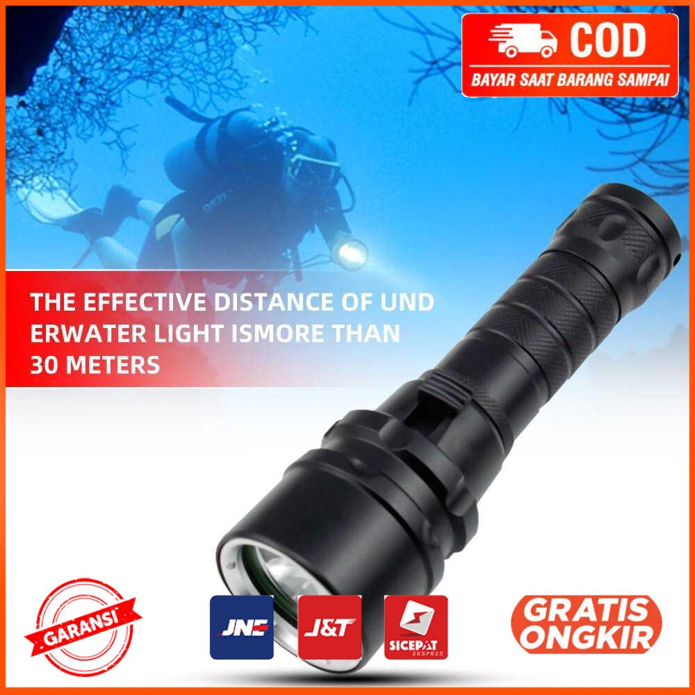 Senter LED Diving Flashlight Waterproof L2 1200 Lumens G300