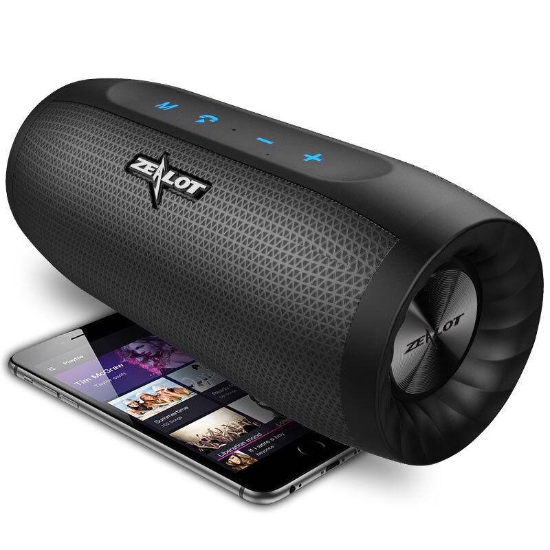 ZEALOT S16 BLUETOOTH SPEAKER DUAL BASS DENGAN POWERBANK 4000MAH BLACK