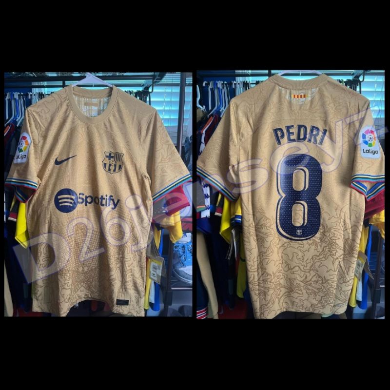 Jersey BarcaA_ Away Player Issue 2022 / 2023 + Cetak nama Nameset + Patch