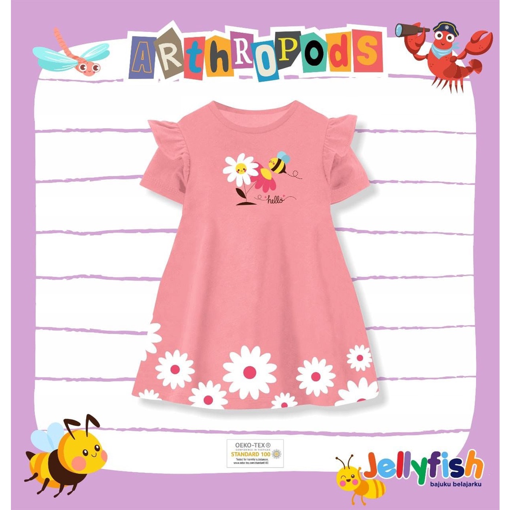 Dress Anak Perempuan Jellyfish Arthropods - Hello Flower
