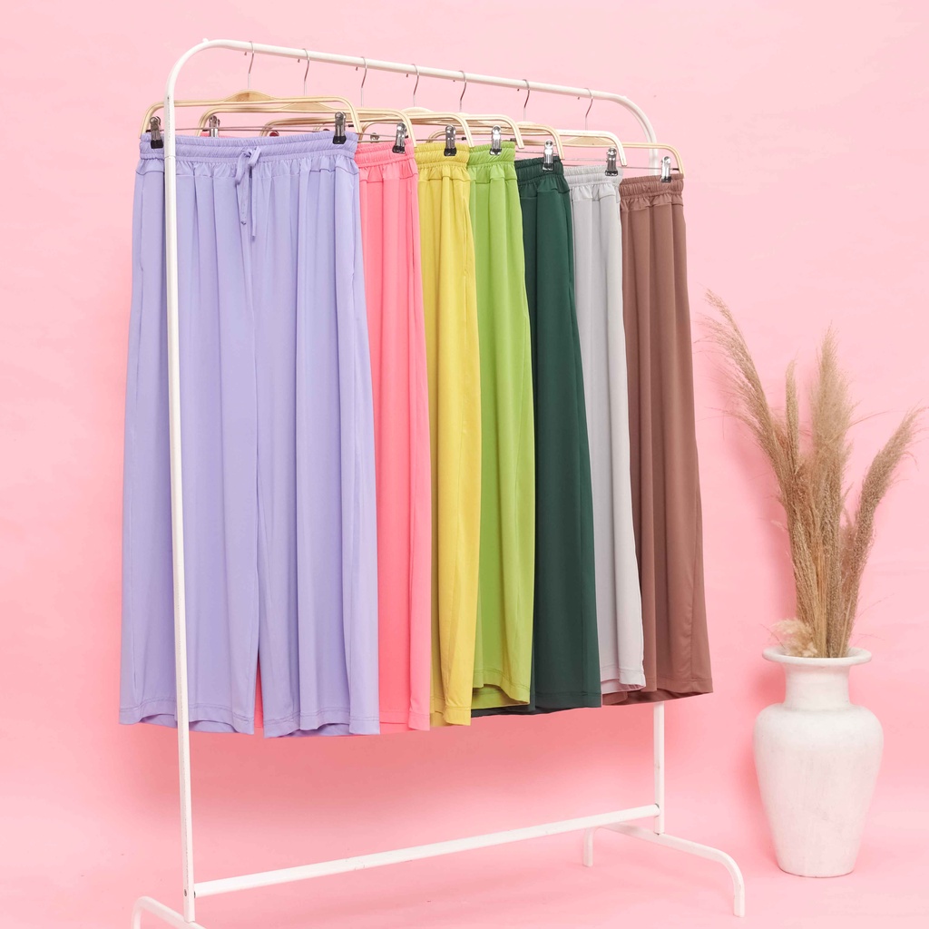 QueenRiona - Celana Kulot Premium Perempuan Bahan Katun Jersey N Fashionid