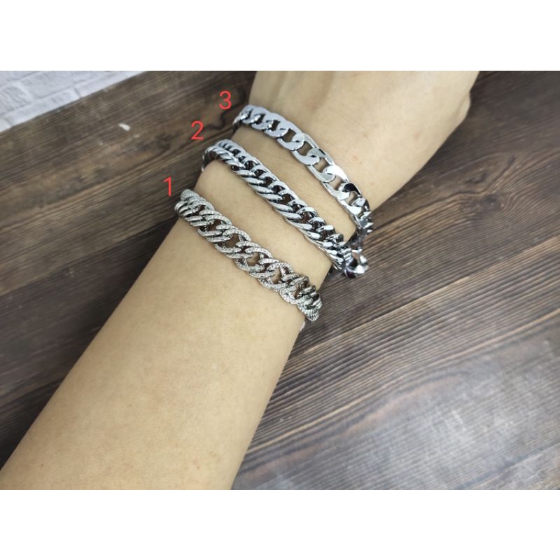 Fifi Fashion Gelang Rodium Import Premium Model Perhiasan Lapis Silver GR001